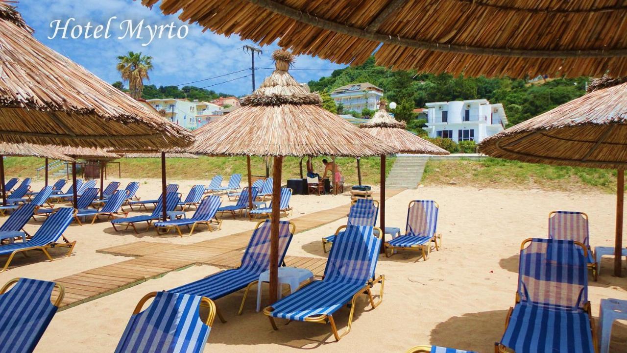 Mirto Beach Hotel & Restaurant 帕拉利亚维拉乔 外观 照片